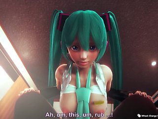 3D Hentai POV Hatsune Miku Rides Your Cock