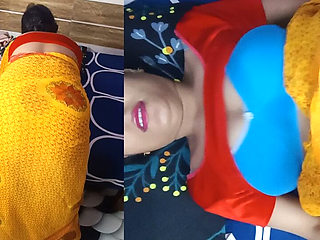 Desi Bhabhi in Yellow Sari Romantic Sex Vedio.