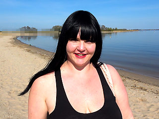 PRIVATE BBW OUTDOOR SLUT - Stranger Cocks Sucking While Creampie