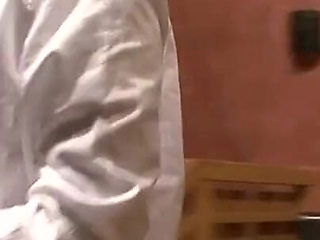 Humiliated bound man in the cage