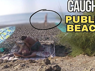 Exhibitionist Wife Blows Big Cock on Nudist Beach - Public Amateur MILF Handjob & Cumshot