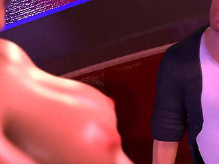 Friendly Housewife by White Foam - a Horny Wife Plays with a Stranger’s Cock at the Swinger Club; Her Husband Loves It 17