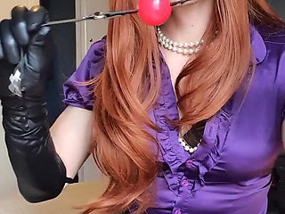 Now I'm going to put these on you and your going to sit and wait patiently