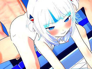 Gawr gura vtuber, anime porn, chinese