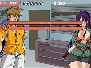 Beautiful Japanese girl in a wild animated adventure