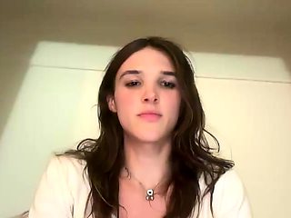 Cute curly brunette solo webcam masturbation