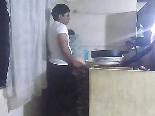 Maid Slapped in the Kitchen by Her Boss