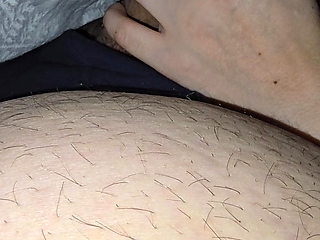 Step mom hand slip and pulled out step son dick for a handjob