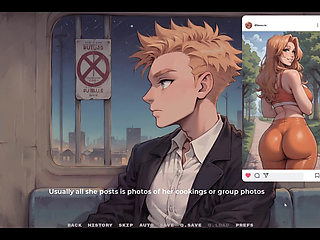 My New Girlfriend Taboo Hentai Game Ep.15 Sexting My GF While Stepsis Twerk on My Hard Cock!