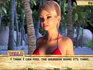 Island game, 3d girl and boy, stepdaughter 3d