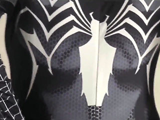Fucking a Black Spiderman Cosplay Girl Until He Cums in Her Pussy Multiple Times - Latest Indonesian Porn