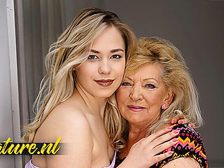 Hot Teen Selvaggia Eats Out Hairy Grandma Ilya's Unshaved Pussy