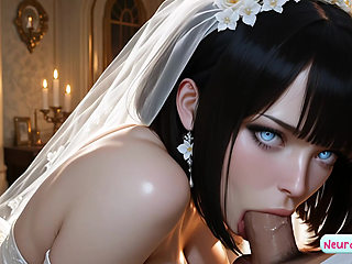 Stunning bride's wedding dress is ruined by explosive sinful facials