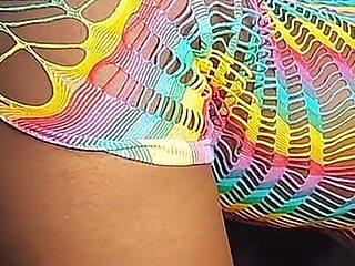 Ebony Petite Teen Playing with Her Self