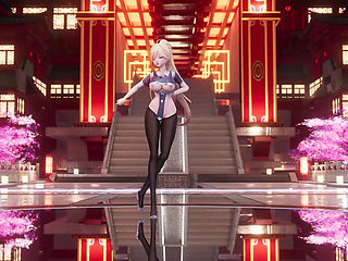 [mmd] Marionette Erotic Uniform Black Stockings