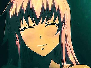 Anime beauty milks her chest then rides cowgirl and reverse after a titfuck