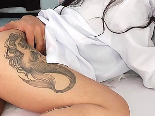 Patient Undergoing Medical Examination Gets Hard in Front of Nurse