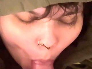 Surprise Facial Cumshot Real Amateur Couple Homemade After Lazy Funny Blowjob on Bed