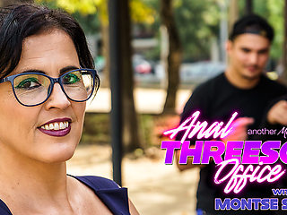 An Anal Threesome Office Fuck With Thick And Curvy Milf Monste Swinger