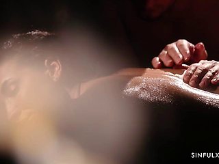 Stanley Johnson And Bonneys Sensual Oil Massage Sparks Passionate Cunnilingus And Close-Up