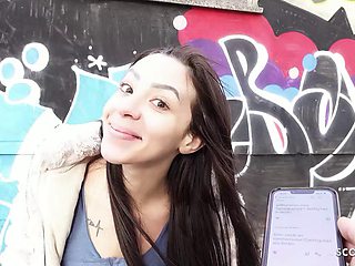 GERMAN SCOUT - Fat Cock Anal Sex at Pick Up Casting for Skinny Latina Giih Spanic