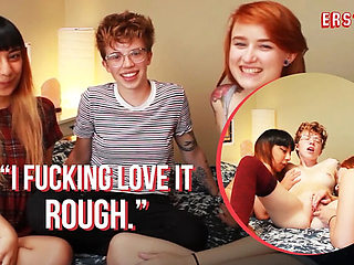 Hot German Lesbian Threesome - Natalie Delair Fingering Friends with Big Tits