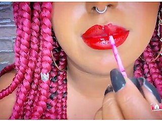 Wet Blowjob With Red Lips