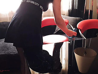 Real Housewife Gets Rough Cleaning Surprise - Hardcore Creampie Sex with MILF StepMom