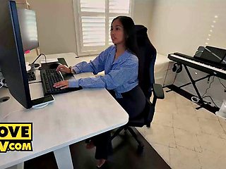 Brunettes Feet Worshiped with Hardcore POV Blowjob Facial