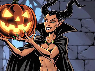 Maleficent and the Magic Pumpkin. Halloween Cartoon