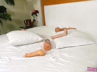 Ts Blondie Bella Atrix Frolicking with Her Jizz-shotgun and Fucktoys