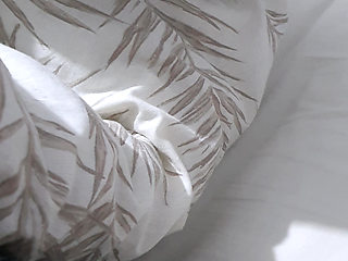 Step mom without panties under skirt in bed with step son with big erection