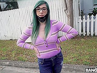 Cute Nerd Takes Ride