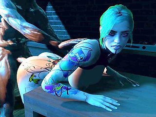 Thirsty sexy robot lady Wraith931 craves some anal action