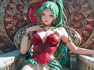 Green Goddess Beach Soliloquy! What bikini hides under that red gold armor?