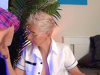 Short Hair Girl and Her Skinny Guy in Cock Milking Scene with Kinky Ruined Orgasm!