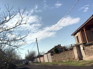 Walking naked at sunny day