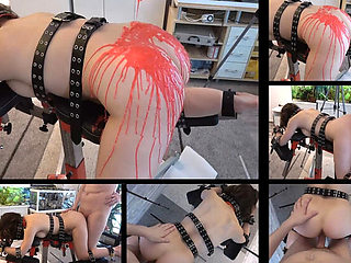 Amateur Brunette Slave Breeding - Master Thomas Fucks & Impregnates Submissive Girl Doggy Style BDSM