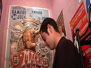 French Slut Deepthroating Before Getting Strapon Fucked