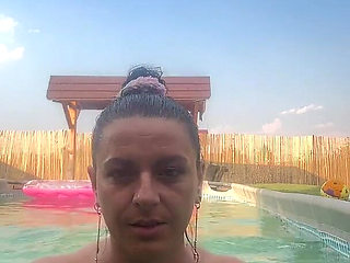 Thong Bikini Pool Tease - Wet Dance & Playful Vibes