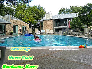 BBW Nurse Vicki Play Time in the Pool with Handsome Harry