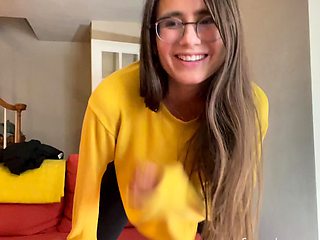 Busty brunette solo masturbation