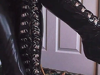 Bound for My Boots: Mistress Has You in Steel Handcuffs While She Smokes and Teases You