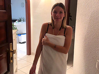 I Knock on My Pregnant Neighbor's Door, She Lets Me Into the House, Sucks My Cock and Gets Fucked