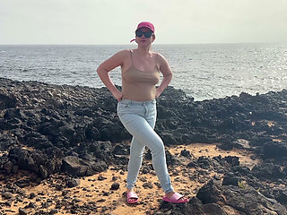 Beach Jeans Wetting - Sandy and Soaked