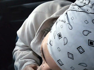 Pretty baby gets a hot cumshot in the car