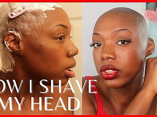 Shaving My Head Bald Black Woman Barber Fetish Chy Latte