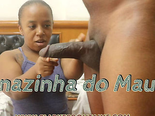 Petite Brazilian babe gets BLACKED by huge BBC - cum in mouth & riding