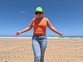 Beach Jeans Wetting - Another Sandy Soaking