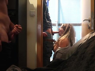 I Caught My Wife Cheating On Me In The Bathroom And I Just Watch - Amateur Cuckold